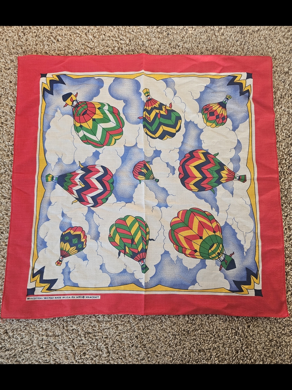 Craft Hot Air Balloon Scarf - Red, Yellow, Blue